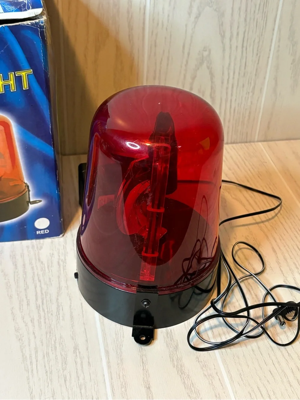 Vintage Party Rotating Flashing DJ Light Red Motion Police Tested